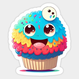 Cupcake Monster Sticker